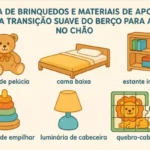 Guia de Brinquedos e Materiais de Apoio para a Transição Suave do Berço para a Cama no Chão