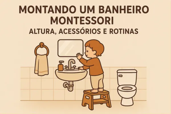 Montando um Banheiro Montessori: Altura, Acessórios e Rotinas