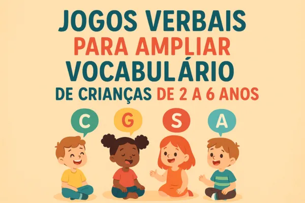 Jogos Verbais para Ampliar Vocabulário de Crianças de 2 a 6 anos