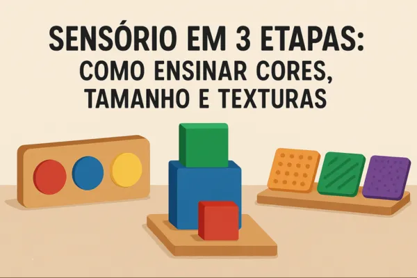Sensório em 3 Etapas: Como Ensinar Cores, Tamanho e Texturas